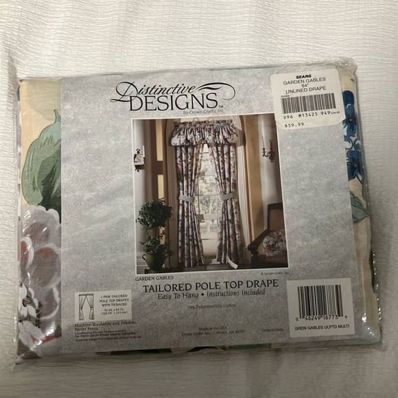 GARDEN GABLES 84” unlined Drapes Distinctive Designs by Brown Crafts Inc. - Picture 4 of 4